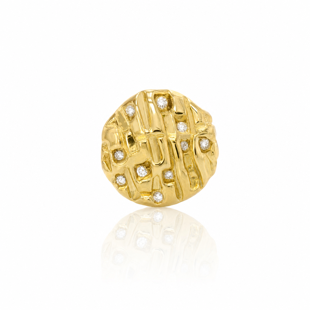 10K Gold Round Nugget Earrings (Extra Small) — 10K solid gold jewelry from STF Diamonds, Los Angeles