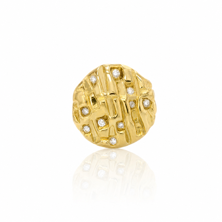 10K Gold Round Nugget Earrings (Extra Small) — 10K solid gold jewelry from STF Diamonds, Los Angeles