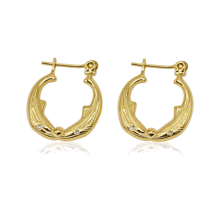 10K Gold Whale Hoop Earrings (Xs) — 10K real gold jewelry from STF Diamonds, Los Angeles