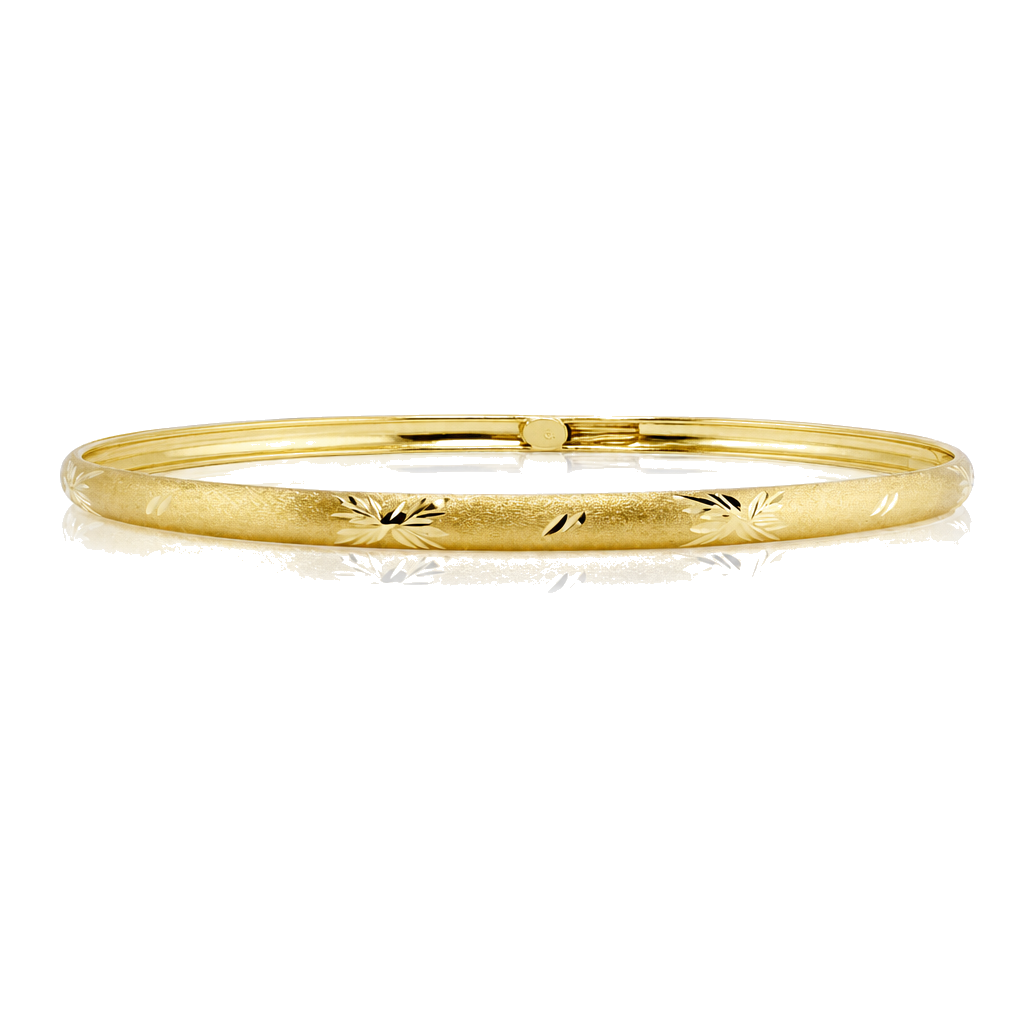 10K Honey Gold Bangle Bracelet — 10K real gold jewelry from STF Diamonds, Los Angeles