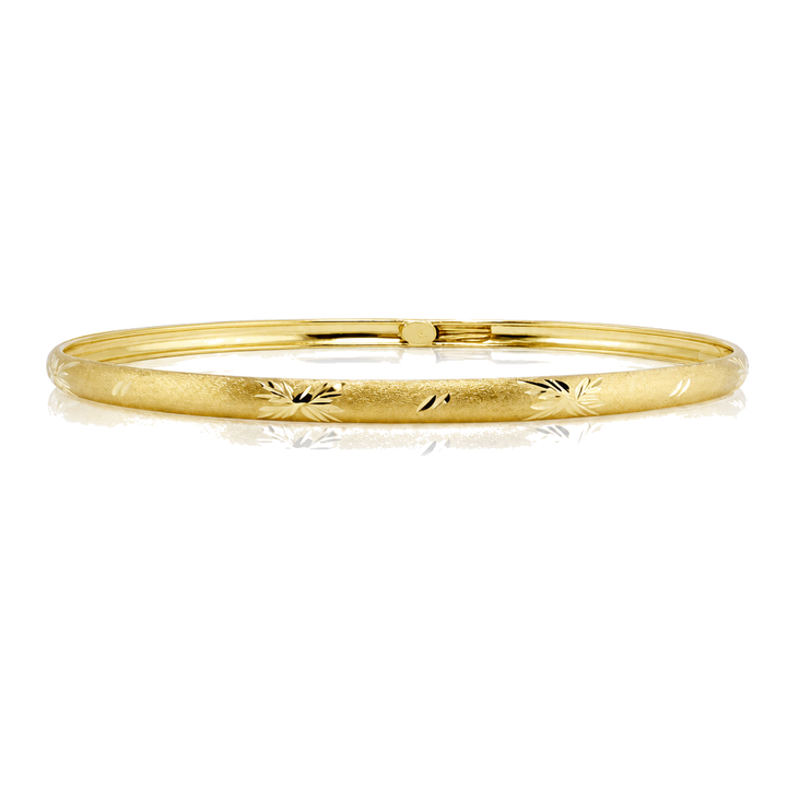 10K Honey Gold Bangle Bracelet — 10K real gold jewelry from STF Diamonds, Los Angeles
