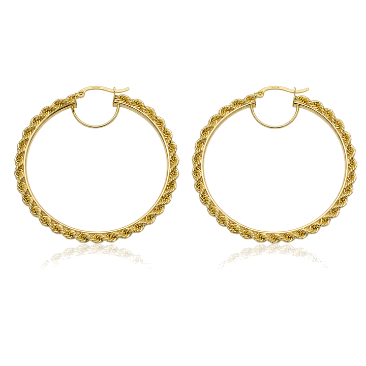10K Rope Hoops 2.25 In — 10K solid gold jewelry from STF Diamonds, Los Angeles
