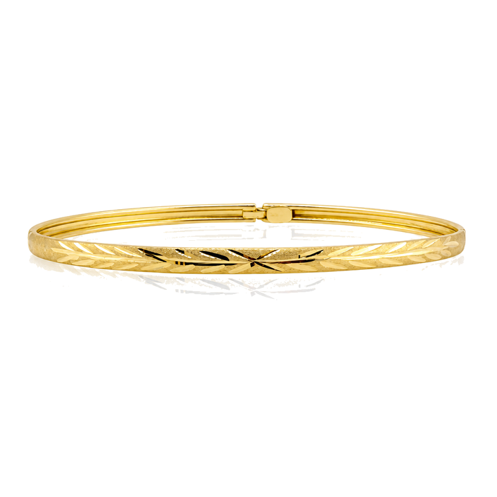10K Sun Gold Bangle Bracelet — 10K real gold jewelry from STF Diamonds, Los Angeles