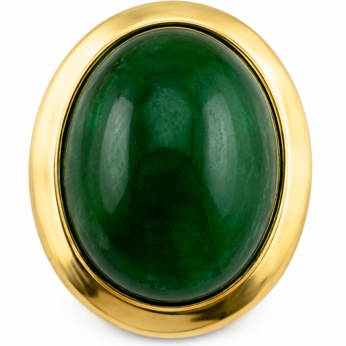 14K Solid Yellow Gold Jade Earrings - macro detail