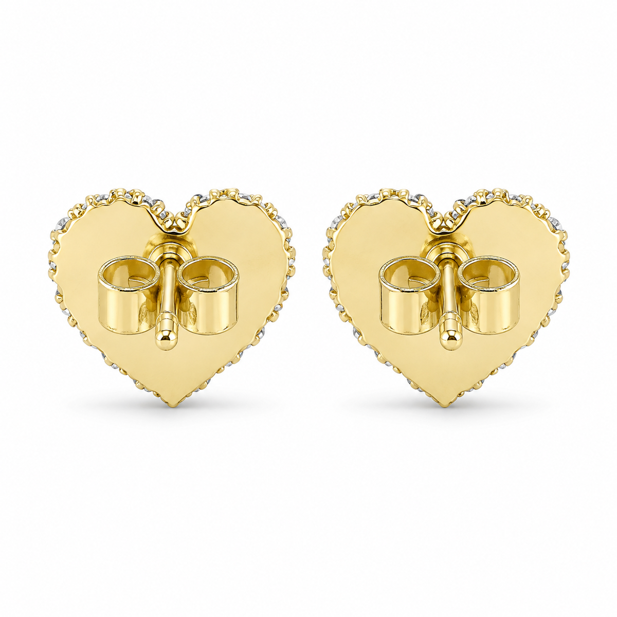 14K Yellow Gold Lock key Earrings - macro detail