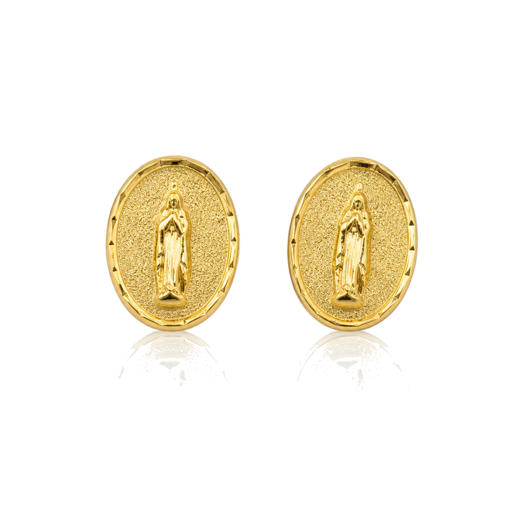 14K Gold Ave Maria Baby Earrings — 14K real gold jewelry from STF Diamonds, Los Angeles