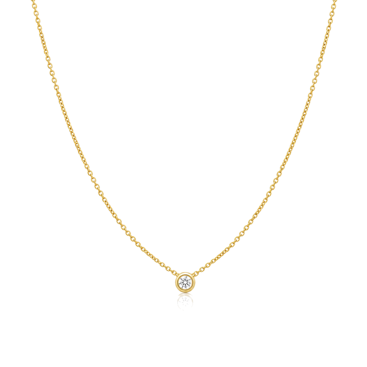14K Gold Diamond Bezel Chain — 14K real gold jewelry from STF Diamonds, Los Angeles