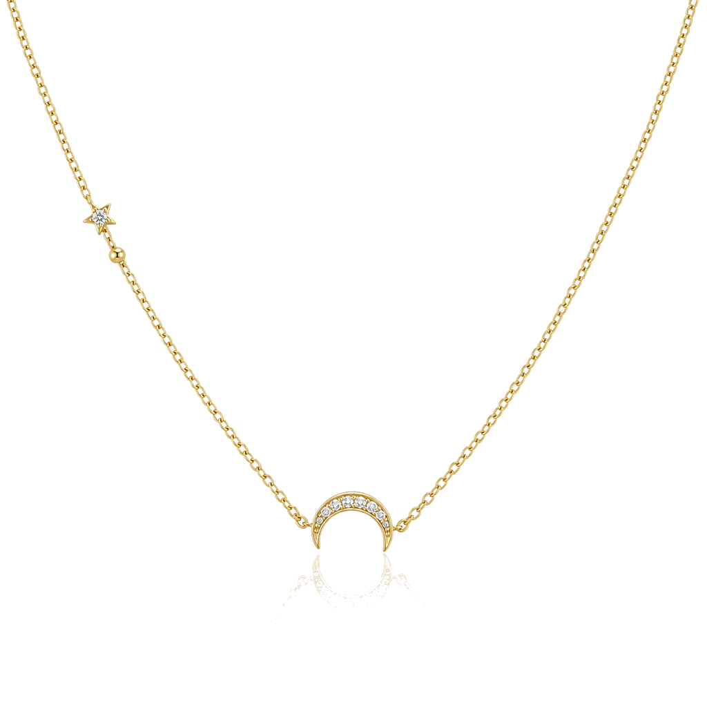 14K Gold Diamond Lunaire Glow Chain — 14K real gold jewelry from STF Diamonds, Los Angeles