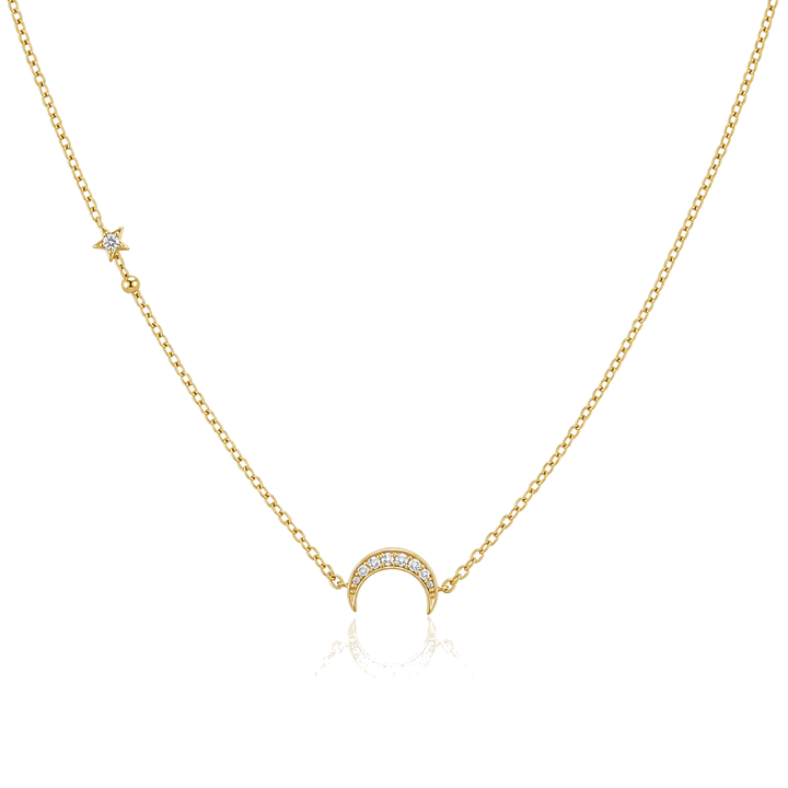 14K Gold Diamond Lunaire Glow Chain — 14K real gold jewelry from STF Diamonds, Los Angeles