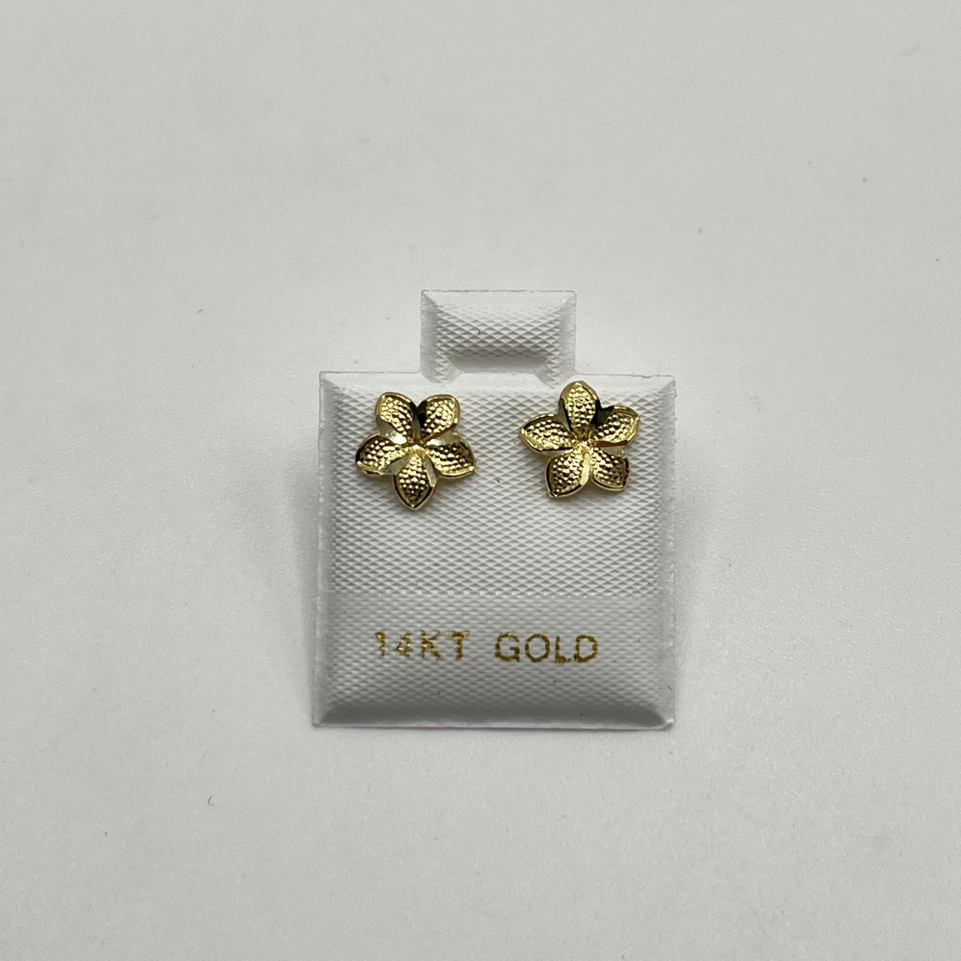 14K Yellow Gold Hibiscus Earrings (Small)