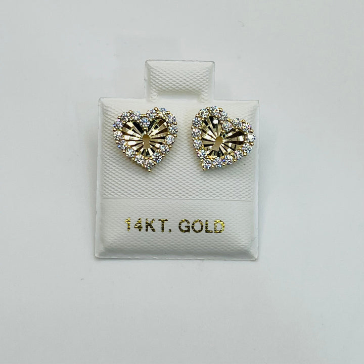 14K Yellow Gold Lock key Earrings