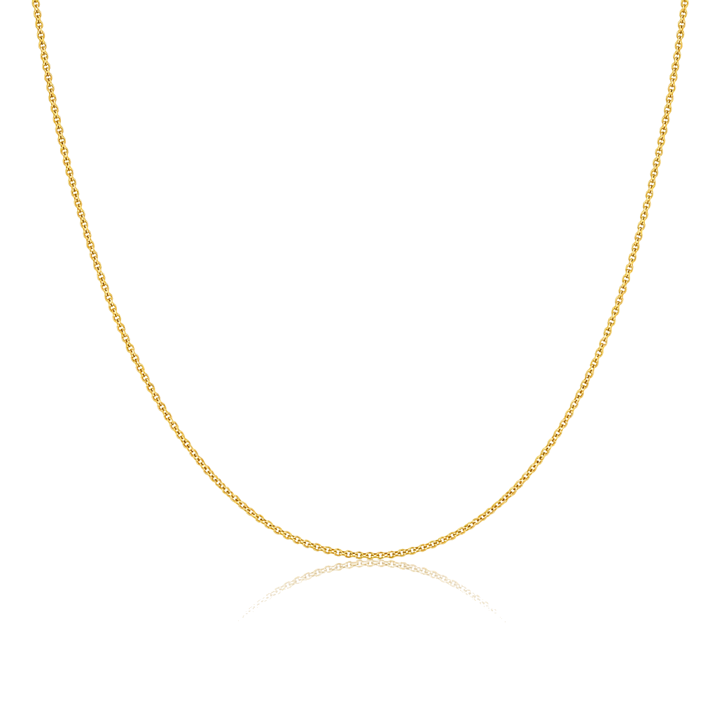 14K Solid 1mm Dainty Rolo Chain — 14K solid gold jewelry from STF Diamonds, Los Angeles