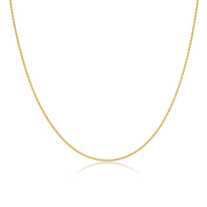 14K Solid 1mm Dainty Rolo Chain — 14K solid gold jewelry from STF Diamonds, Los Angeles