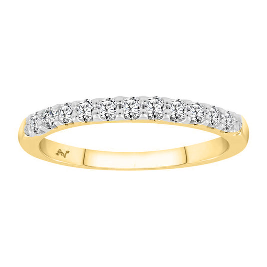 LADIES BAND 0.33CT ROUND DIAMOND 14K YELLOW GOLD (SI QUALITY)