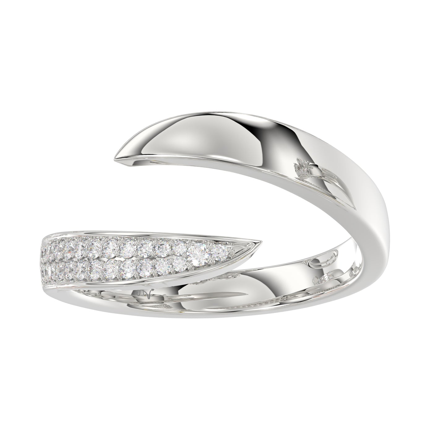 LADIES  RING 0.15CT ROUND DIAMOND 14K WHITE GOLD