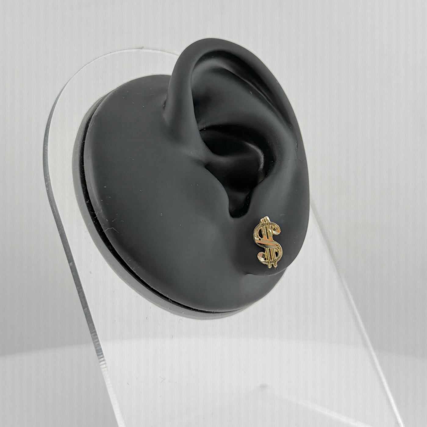10K Yellow Gold Money Sign Earrings Small