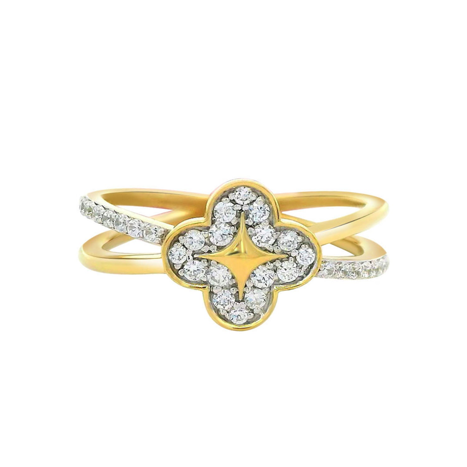 LADIES RING 0.25CT ROUND DIAMOND 10K YELLOW GOLD