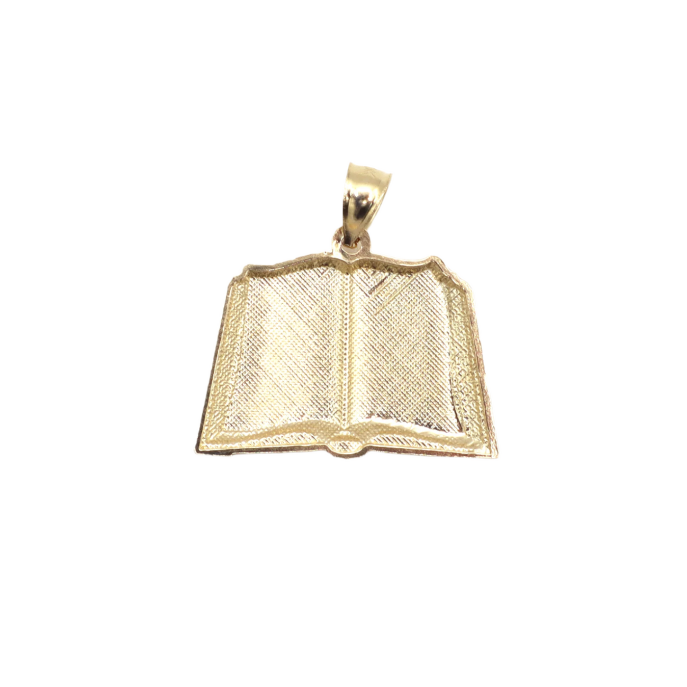 10K Solid Yellow Gold Prayer Bible Christian Charm Pendant