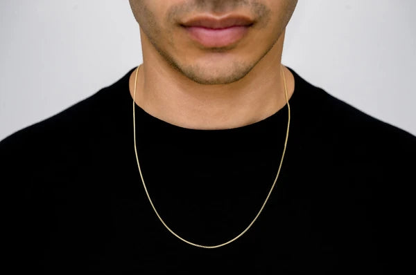 14K Solid Yellow Gold Braided Filo — 1mm Franco Chain 16-24"