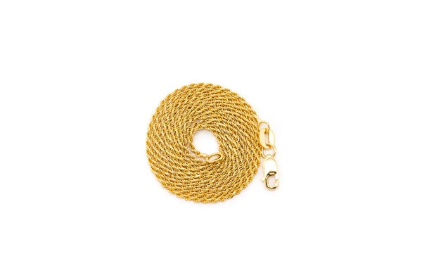 14K Solid Gold 1mm Majestic Rope Chain STF DIAMONDS