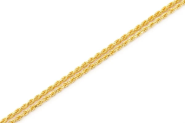 14K Solid Gold Twisted 1mm Rope Chain 16-24"