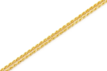 14K Gold 1mm Majestic Rope Chain STF DIAMONDS