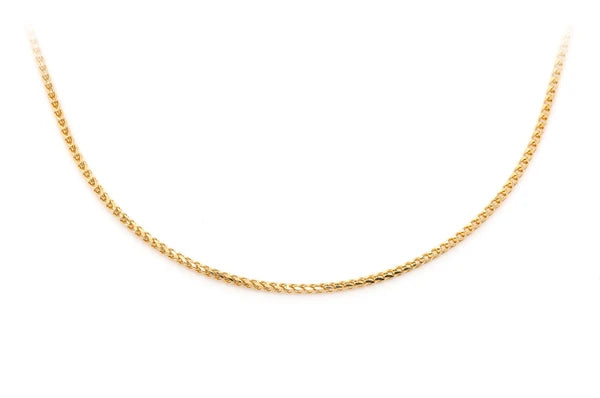 14K Solid Yellow Gold Braided Filo — 1mm Franco Chain 16-24"