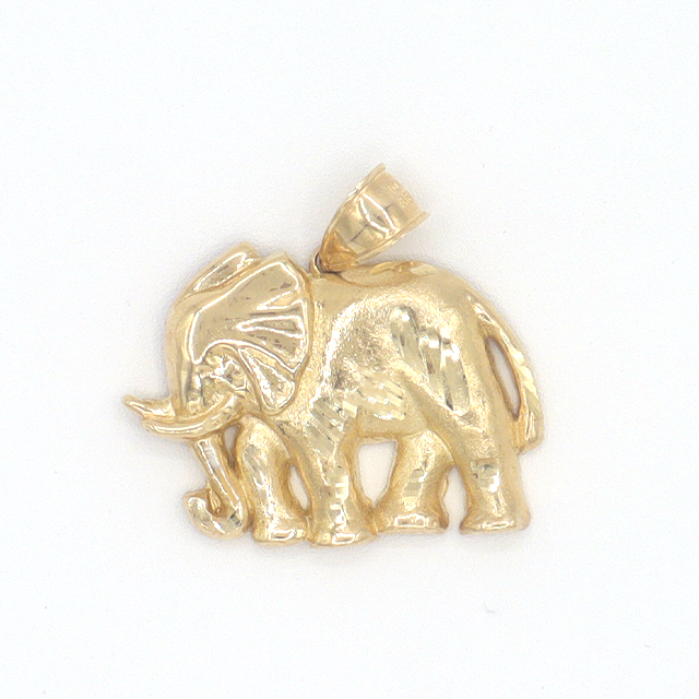 Animal Elephant will protect your soul 10K Pure Yellow Gold Charm - STF DIAMONDS