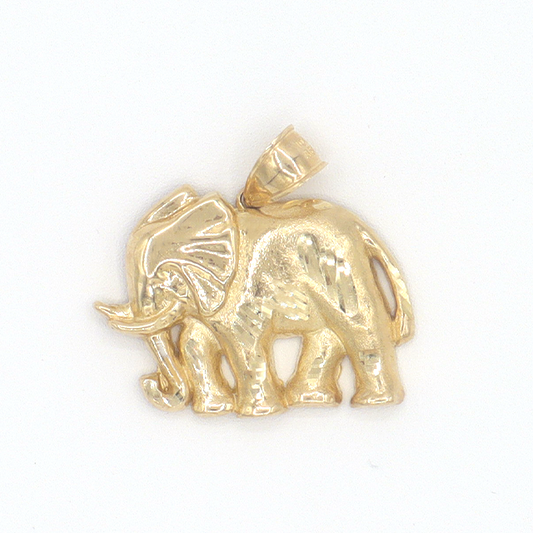 Animal Elephant will protect your soul 10K Pure Yellow Gold Charm - STF DIAMONDS