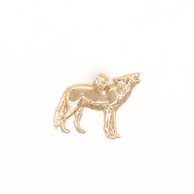 Animal Wolf OUU 10K Pure Yellow Gold Charm - STF DIAMONDS