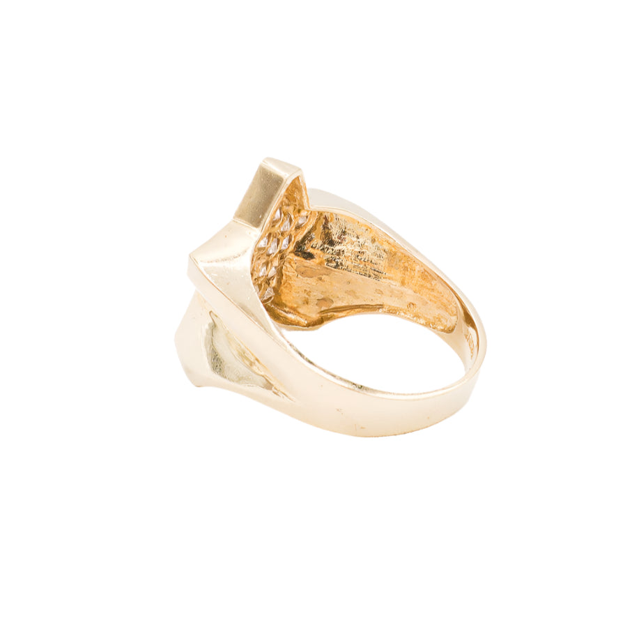 BIG STAR Diamond Cut CZ GOLD Ring-10K Yellow Gold-Cubic Zirconia|STF DIAMONDS JEWELRY