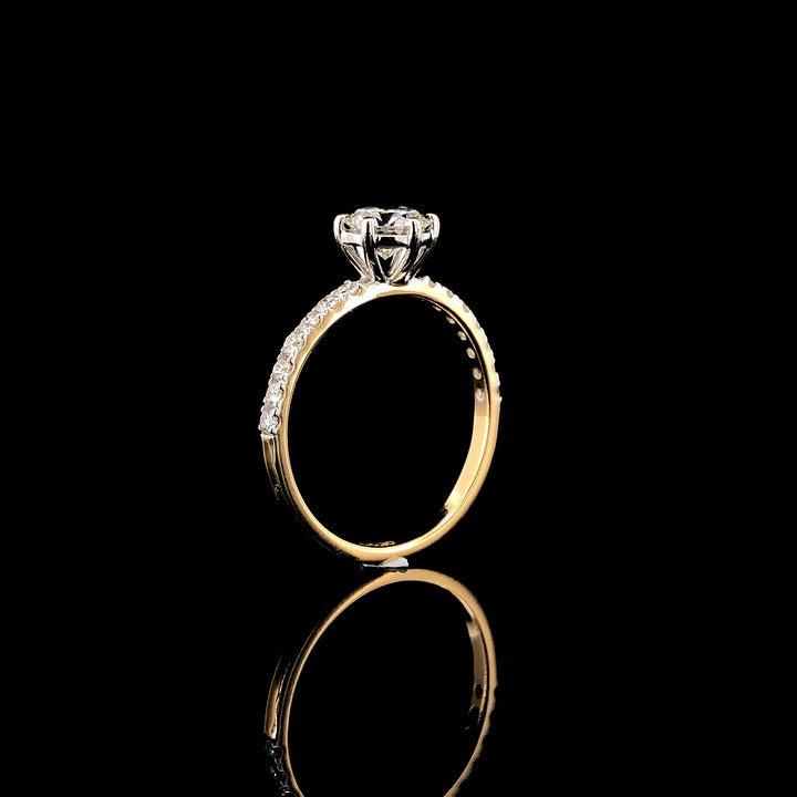 14K Yellow Gold First Light — Round Lab-Grown Diamond Wedding Ring