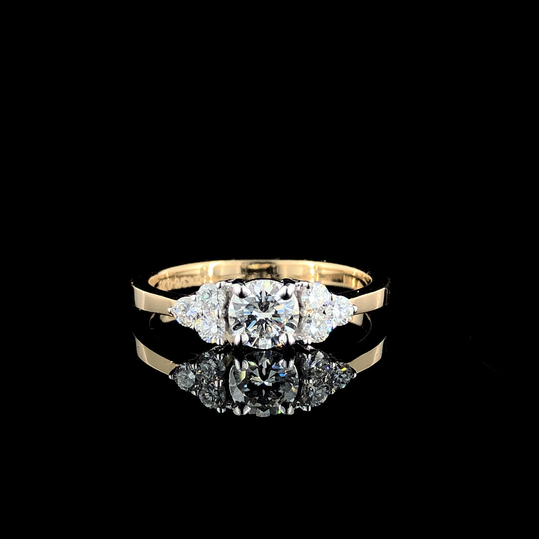 14K Solid Yellow Gold My Only One — Round Lab-Grown Diamond Ring