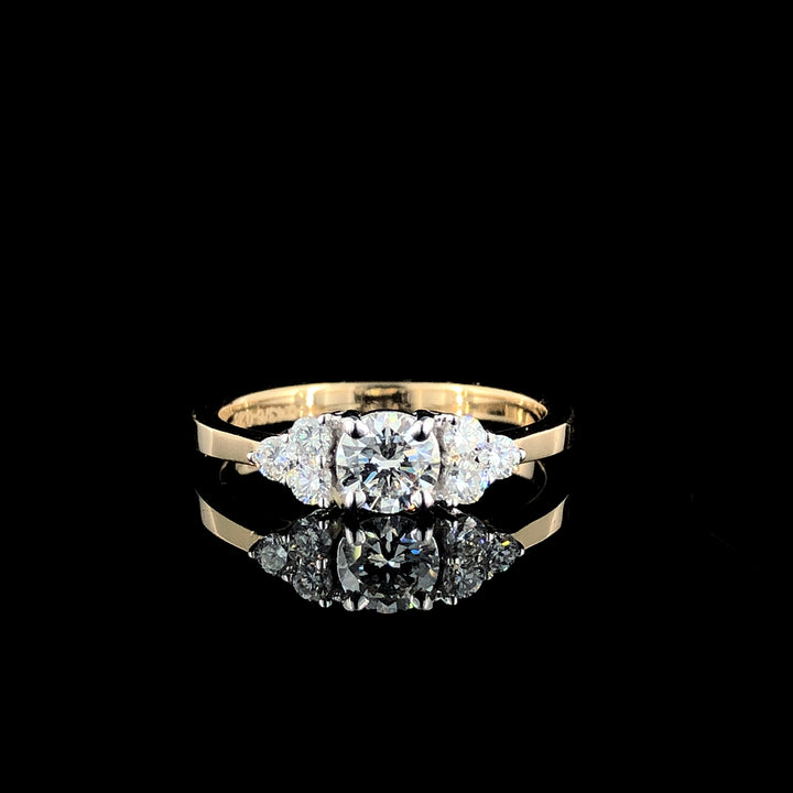 14K Solid Yellow Gold My Only One — Round Lab-Grown Diamond Ring