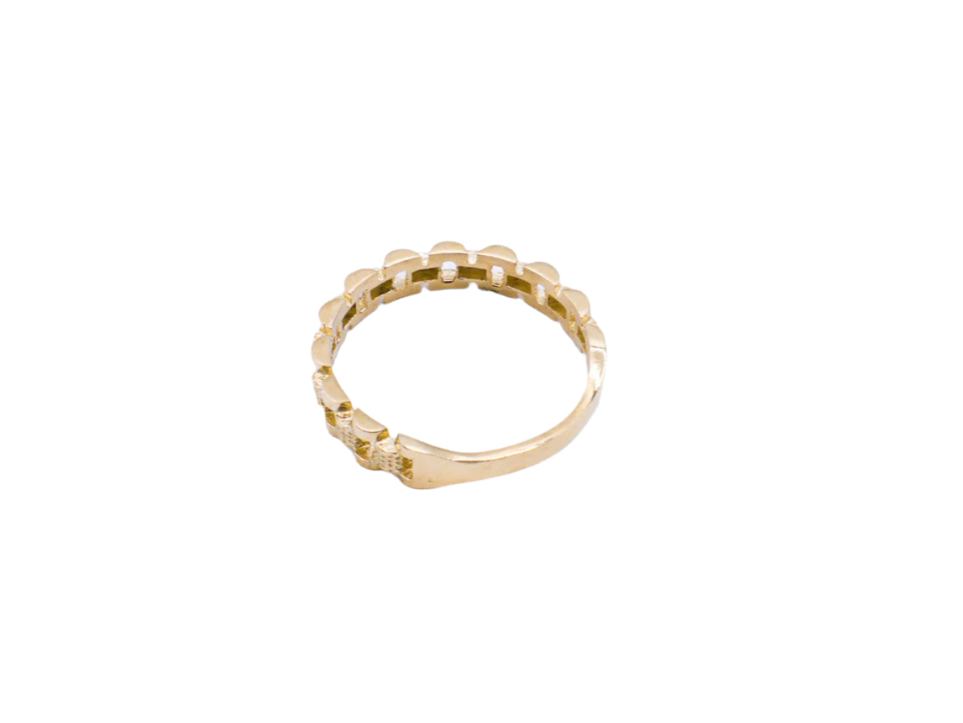 10K Solid Yellow Gold Classic Vintage Rolly Band Ring