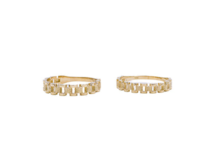 Classic Vintage Rolly Band Ring 10K Yellow Gold - STF DIAMONDS JEWELRY