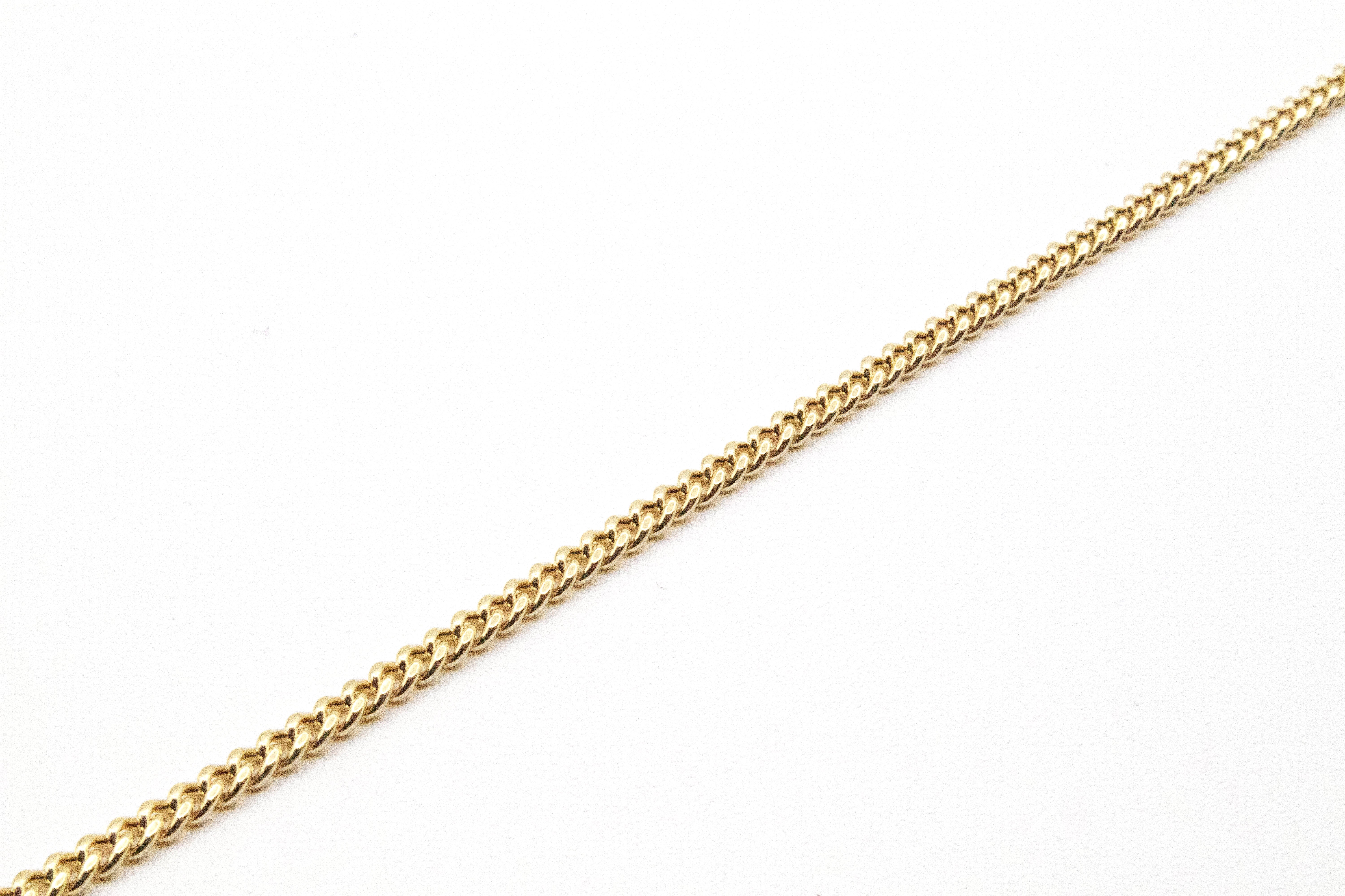 14K Solid Real Gold 2.5mm Rope Chain STF Diamonds