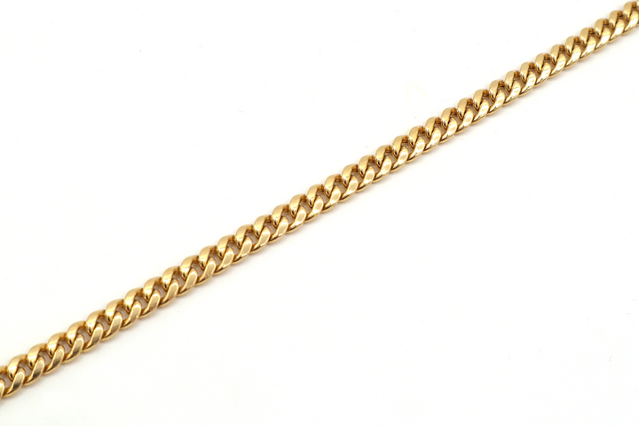 14K Solid Gold Diamond-Cut 4.7mm Miami Cuban Link Bracelet 3-3"
