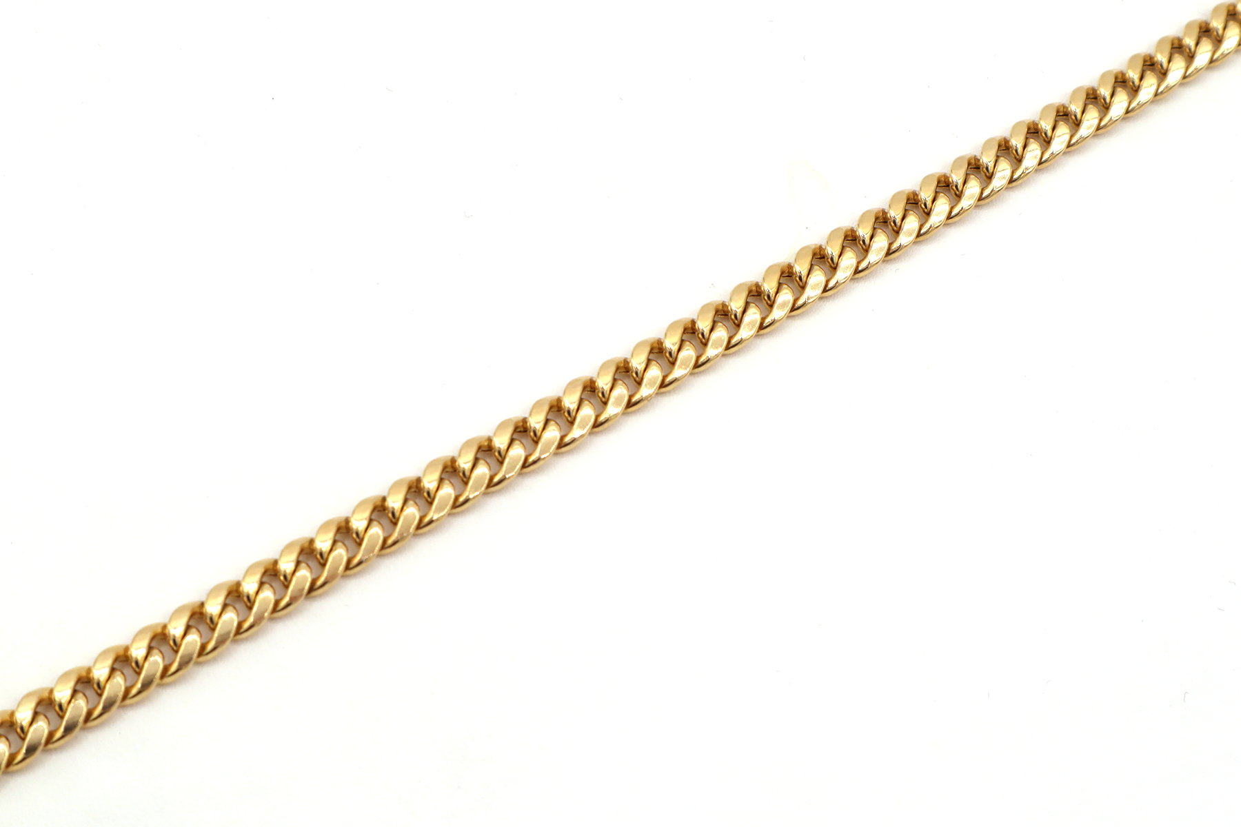 5.3mm Miami Cuban link 14k Gold bracelet STF Diamonds