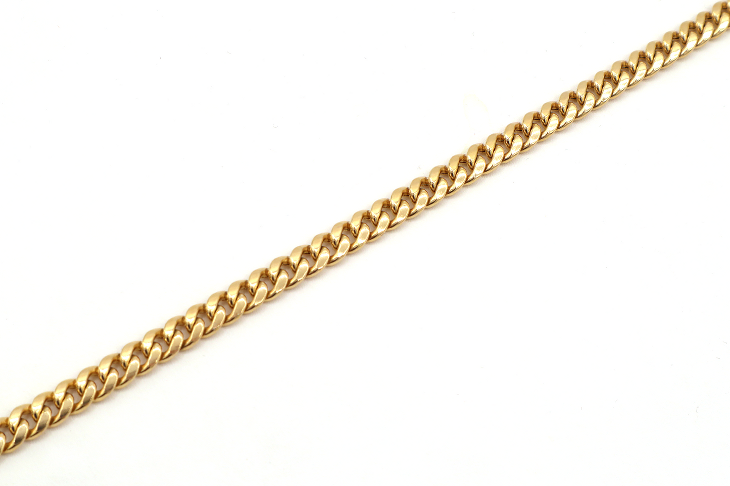 5.3mm Miami Cuban link 14k Gold bracelet STF Diamonds