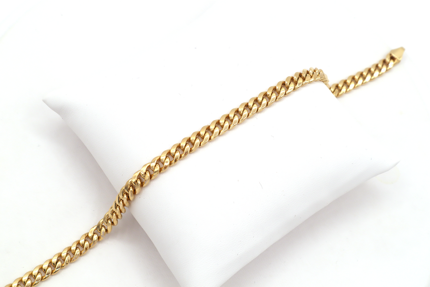 14K Solid Gold Diamond-Cut 5.3mm Miami Cuban Link Bracelet 3-3"