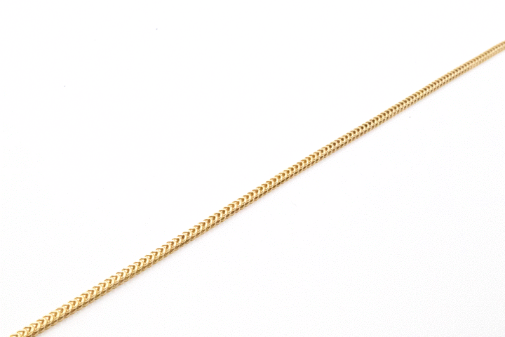 14K Solid Gold Braided 2mm Franco Chain 16-26"