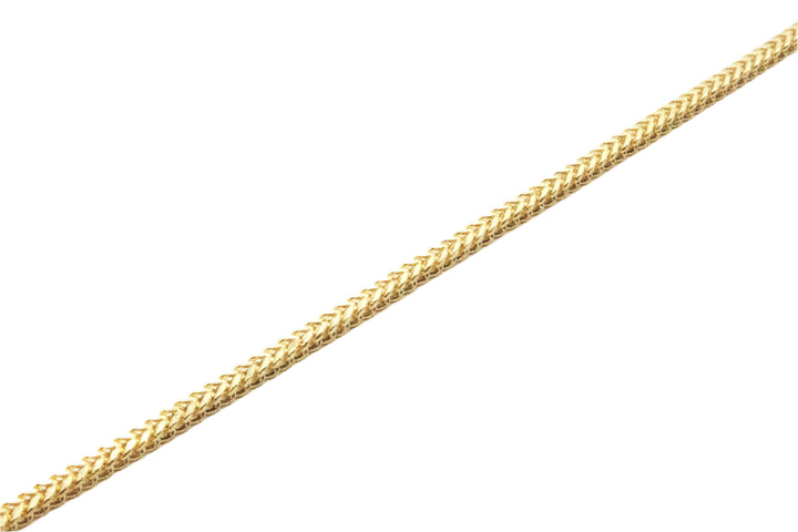 10K Solid Yellow Gold Razor Franco — 3.9mm Diamond-Cut Franco Chain