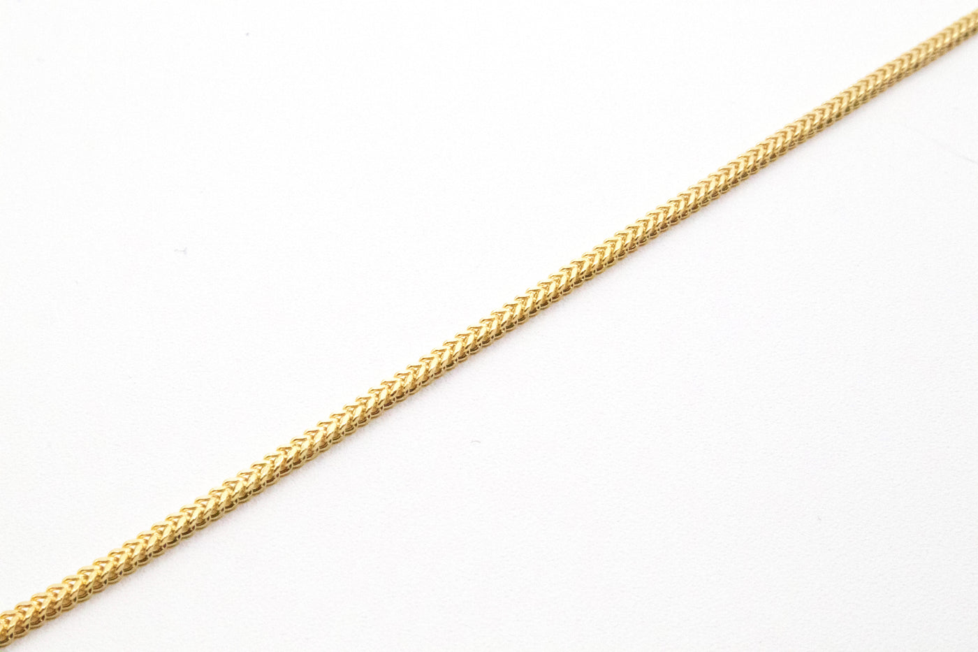 14K Solid Gold Braided 2mm Franco Chain 16-26"