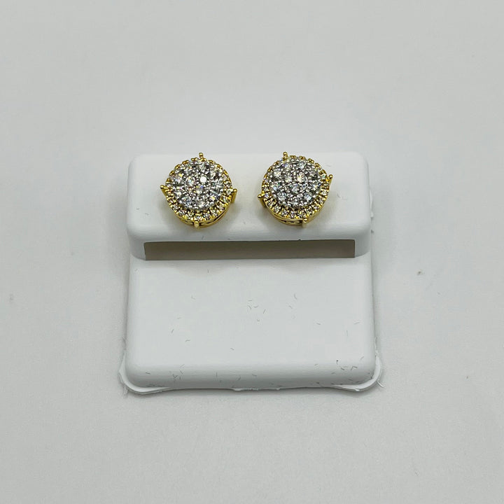 10K Gold Diamond DuoCircle Earrings