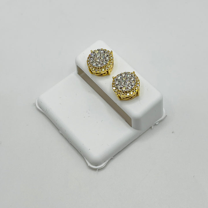 10K Gold Diamond DuoCircle Earrings