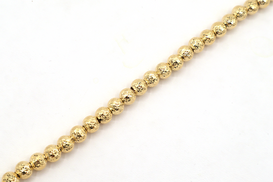 Radiant Luna: 14k Gold Moon Beads Bracelet - Exquisite Elegance for Your Wrist