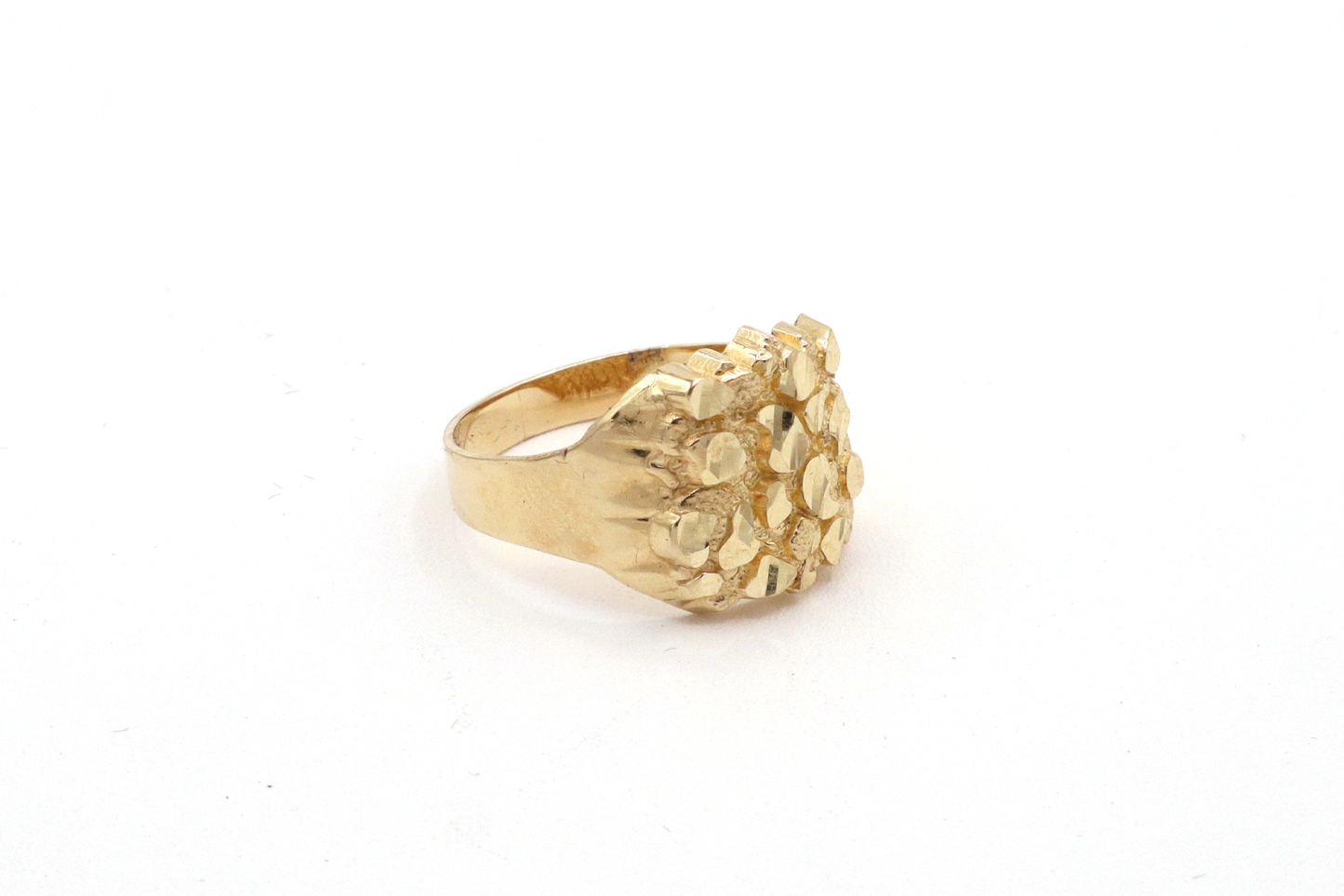 Gold Miner's Find Gold Nugget Ring 10K Pure Yellow Gold - STF DIAMONDS