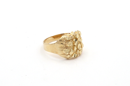 Gold Miner's Find Gold Nugget Ring 10K Pure Yellow Gold - STF DIAMONDS