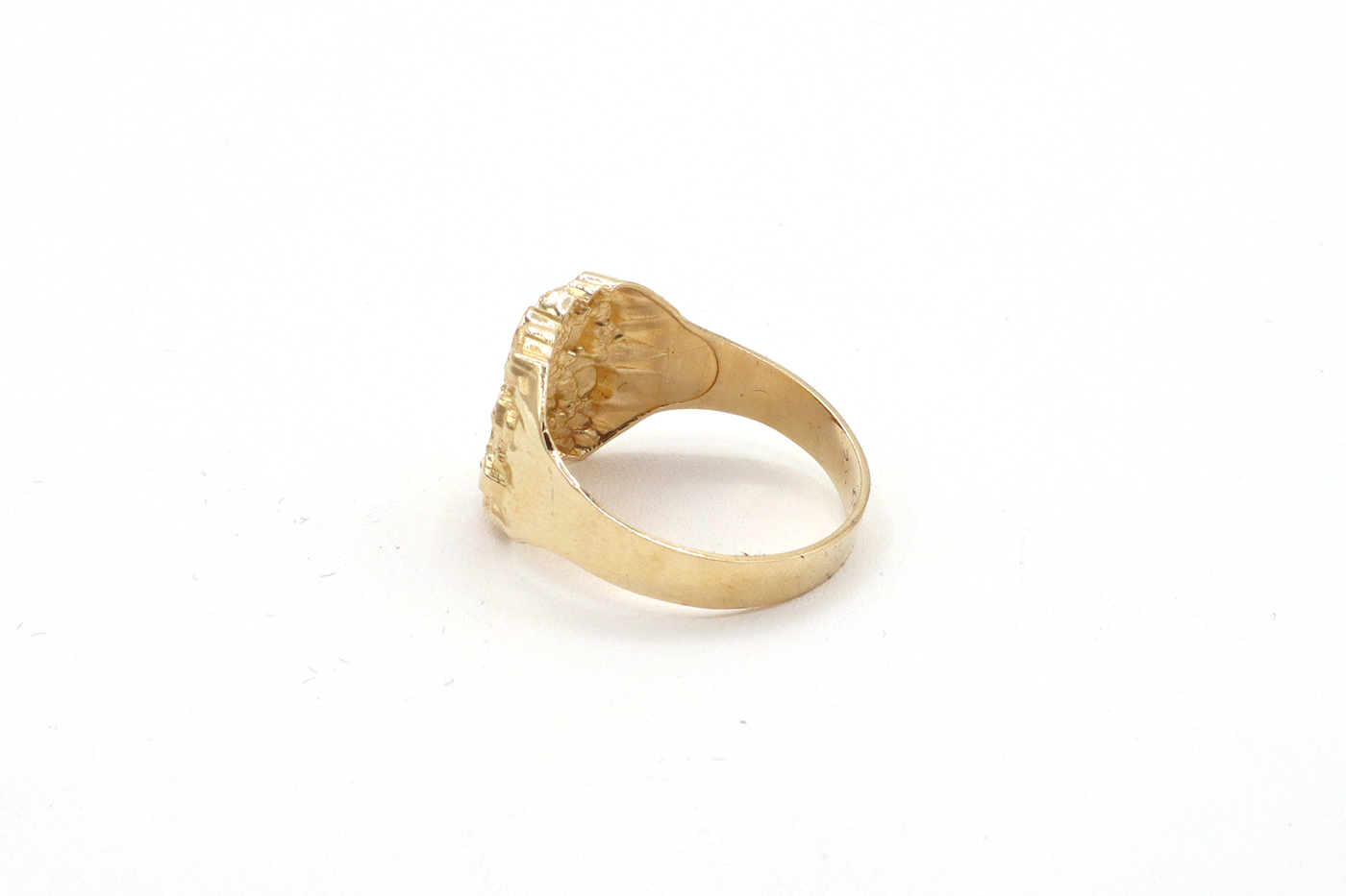 10K Solid Yellow Gold Miner's Find Nugget Ring